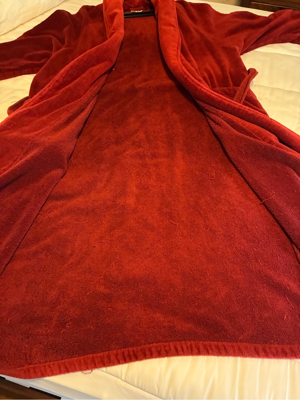 Victoria’s Secret Vintage Red Velour/Terry Full Length Robe - Picture 7 of 7